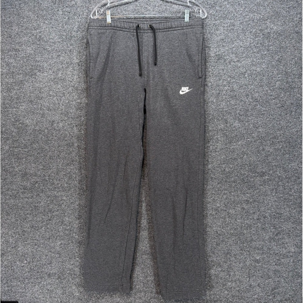 Nike Sweatpants Mens Small Gray‎ Club Fleece Straight Leg Slim Lounge Athletic
